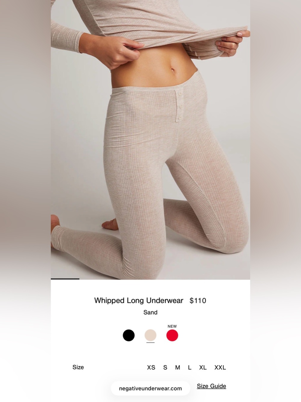 Negative Whipped High Rise Ribbed Stretch Leggings Gray Women's M